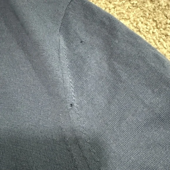 Lafayette 148 Split Mock Neck Wool Sweater *flawed